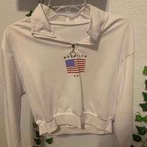Cropped Half Zip Up